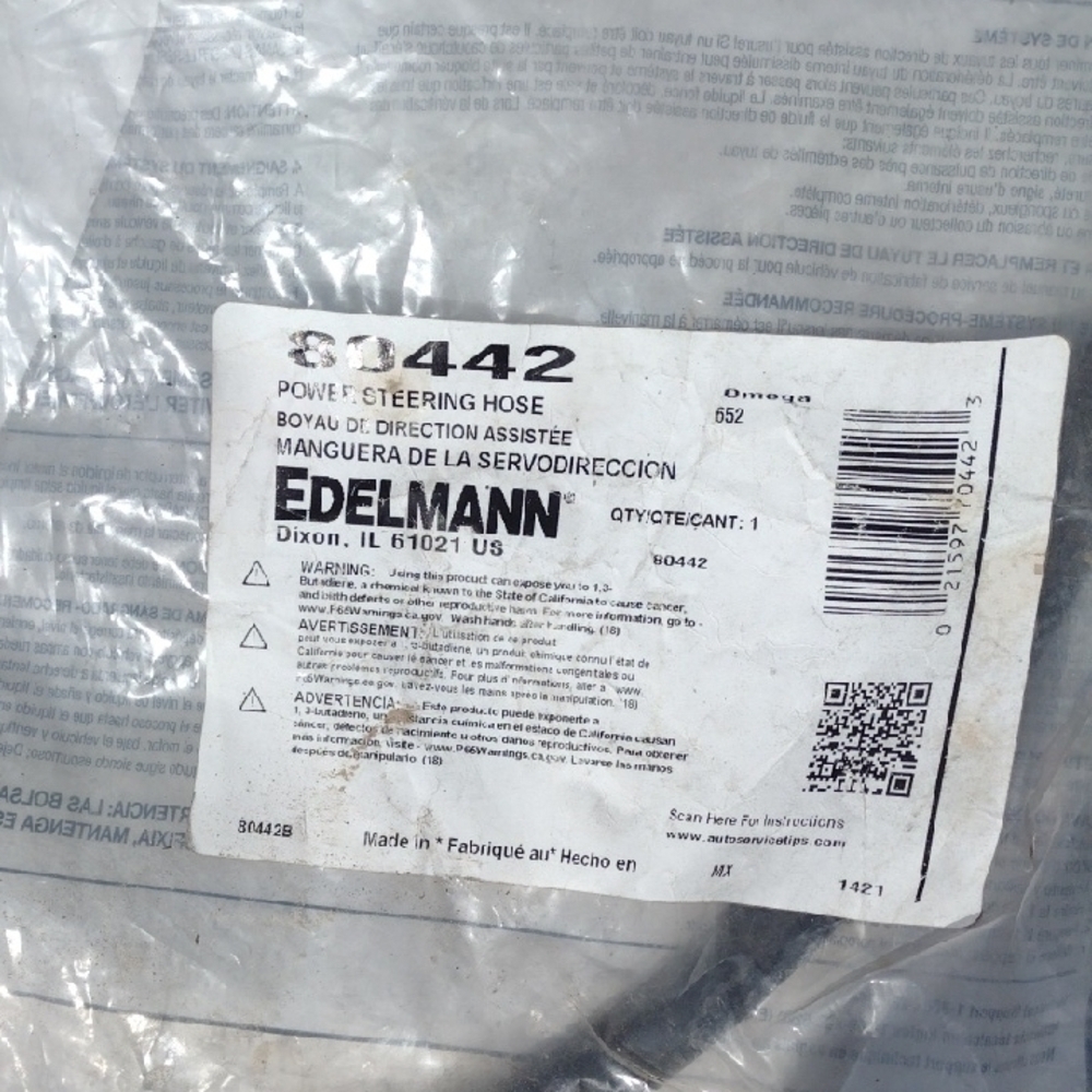 Edelmann Power Steering Hose